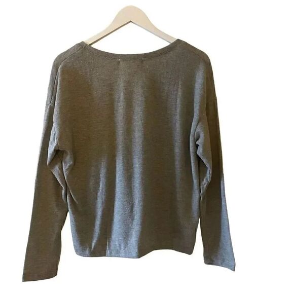 Project Social T Womens Sweater Top Fleece Neck Heather Gray Size Small - Picture 6 of 12